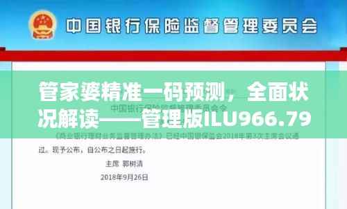 管家婆精准一码预测,全面状况解读——管理版ILU966.79