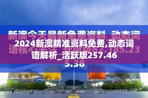 2024新澳精准资料免费,动态词语解析_活跃版257.46