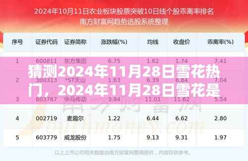 2024年11月28日雪花热门预测与观点分析,预测将成为热议焦点