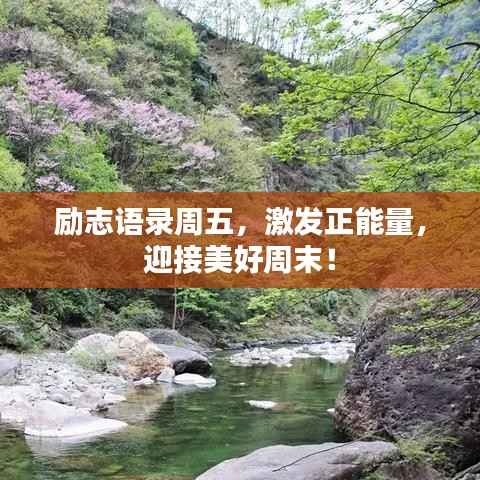 励志语录周五,激发正能量,迎接美好周末!