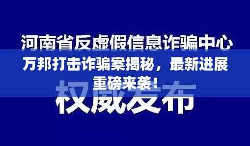 万邦打击诈骗案揭秘，最新进展重磅来袭！
